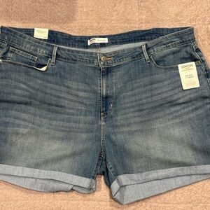 Signature by Levi Strauss Blue Rolled-Hem Jean Shorts